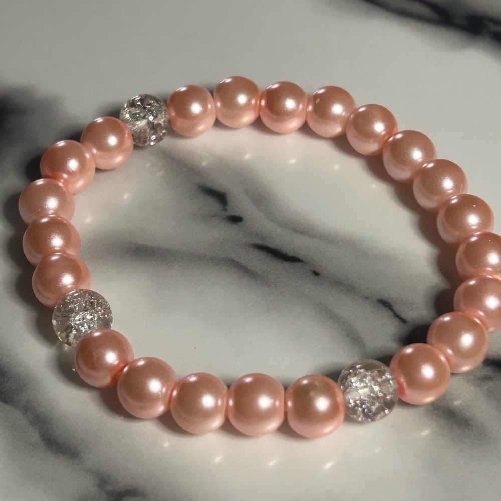 Pink Pearl Beaded Bracelet
